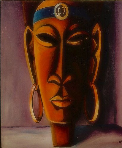 Painting-Still Life-T he Wooden Mask