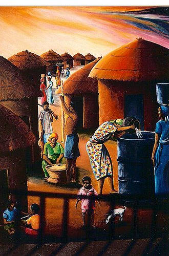 Painting-Genre-Village Life