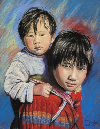 Painting-Portrait-Children of Nepal