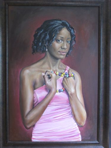Painting-Portrait-Pink Satin