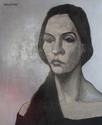 Painting--Acrylic-ExpressionistGirl In Grey
