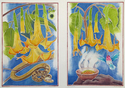 Print Making--Woodblock-LandscapeAngel Trumpets I & II