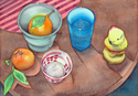 Painting--Watercolor-Still LifeTable's Edge
