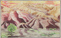 Print Making--Woodblock-LandscapeThe Drive between the Cities 