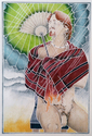 Print Making--Woodblock-FigurativeOut in the Rain