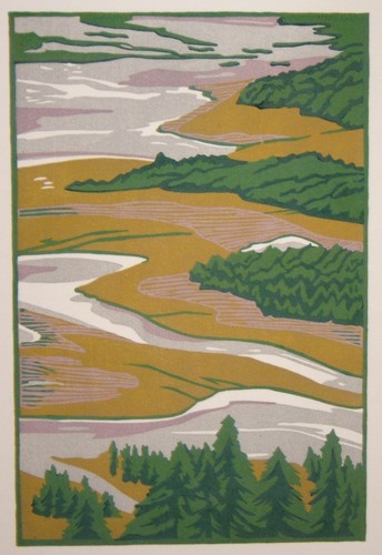 Print Making-Landscape-Pines and Pools