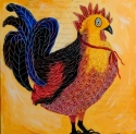 whimsical,bird,oil pastel,fantasy - Representational Mixed Media