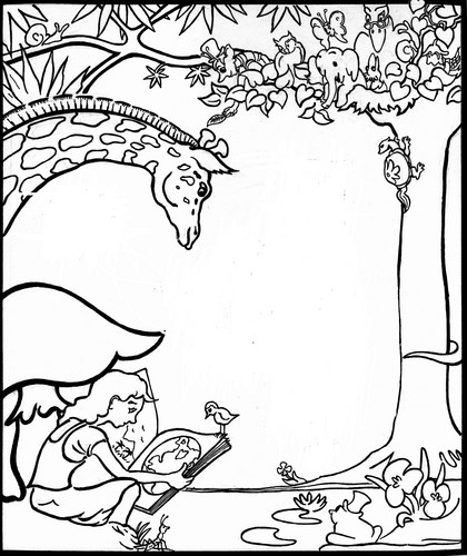 Drawing-Whimsical page in pen