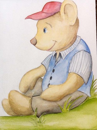 Painting-Teddy Bear - He