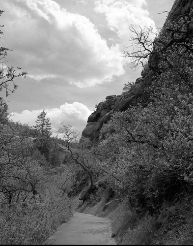 Photography-Landscape-Path and clouds, Mesa Verde National Park  r05-0510d