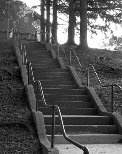 Photography-Cascade of steps, Chaseburg, Wisconsin 1985 0515c