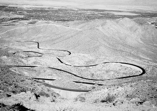 Photography-Landscape-Road ribbon, above Palm Desert, California r00-0119-2