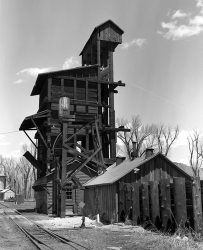 Photography-Coaling tower,  Cumbres and Toltec railroad, Chama, NM r05-0509-12