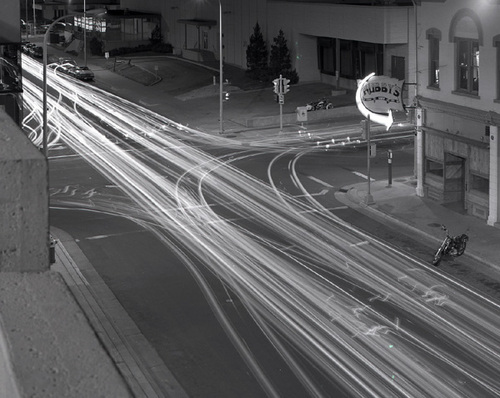 Photography-Third and State at night , La Crosse, Wisconsin 1986 0523f