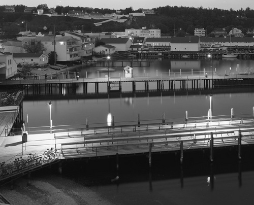 Photography-Harbor, Mackinac Isle, night 1990 0608a