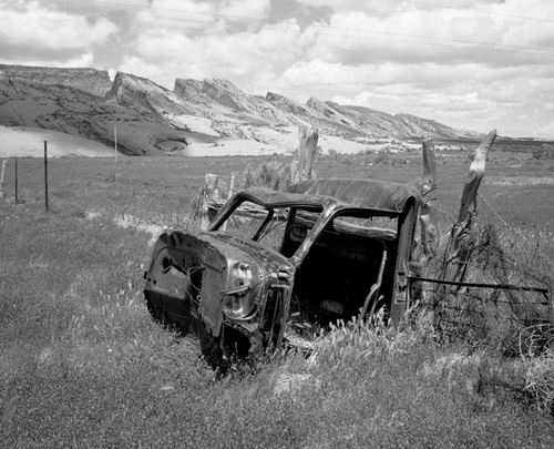 Photography-Derelict car, near Kayenta,  Arizona r05-0511b-2