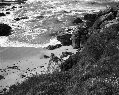 Photography-Landscape-Rocks, surf,Carmel Beach r08-0213b-43