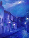 Painting--Oil-CityscapeFOGGY NOCTURNE