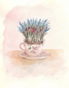 Painting--Watercolor-Botanicalteacup posy