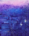 Painting--Oil-CityscapeDAWN-SACRE COEUR