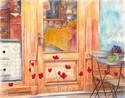 Painting--Oil-CityscapePARIS CAFE SKETCH