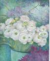Painting--Oil-Floralbouquet blue-pink