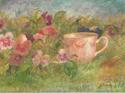 Painting--Oil-Still Lifepansy-teatime