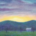 Painting--Oil-Landscapeturquoise barn