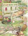Painting--Watercolor-Animalscats in garden-2