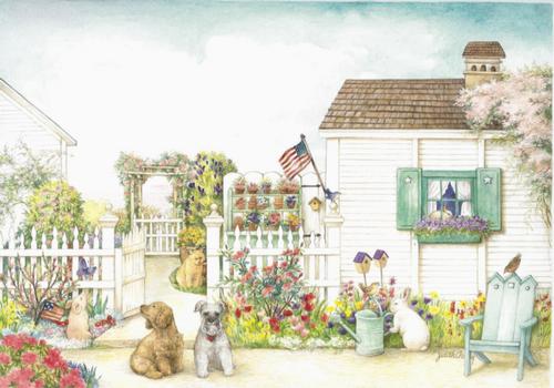 Painting-WHITE COTTAGE ,CA