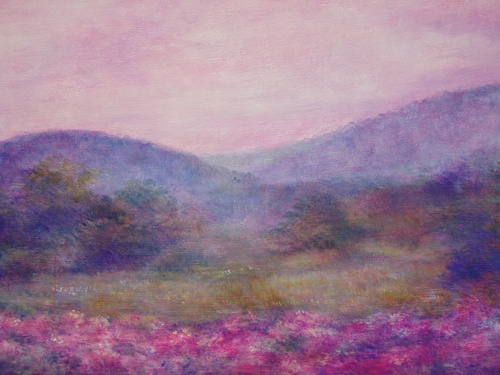 Painting-Impressionism-FOGGY PINK DAWN