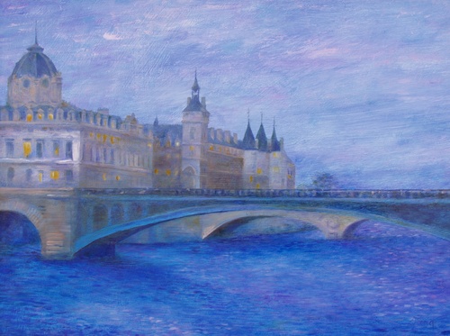 Painting-Cityscape-FOGGY NOCTURNE