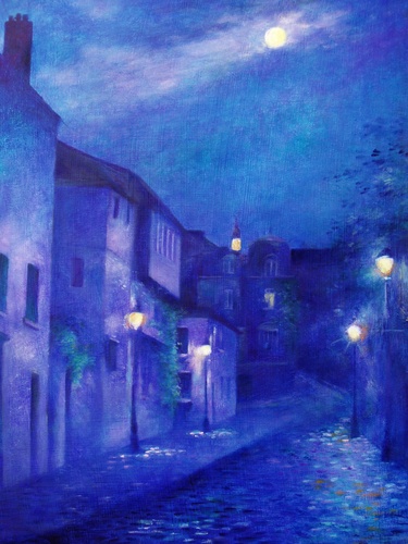 Painting-Cityscape-FOGGY NOCTURNE