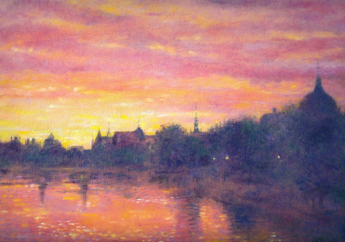 Painting-Cityscape-NOCTURNE-LA SEINE