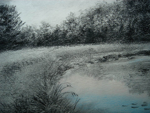 Drawing-Landscape-BY THE POND