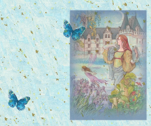 Print Making-Figurative-castle fairytale butterfly