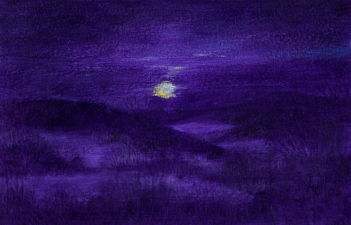 Painting-moonset