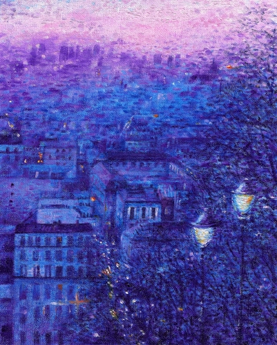 Painting-Cityscape-DAWN-SACRE COEUR