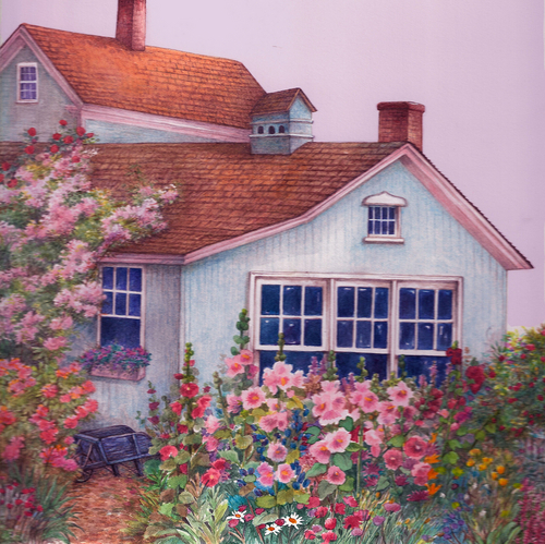 Painting-Botanical-COTTAGE GARDEN