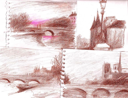 Drawing-PARIS COLLAGE-SKETCHES