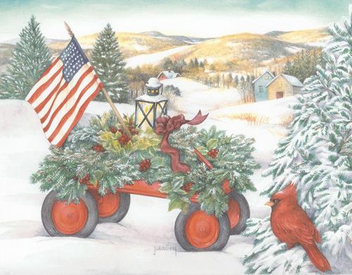 Painting-Fantasy-red wagon