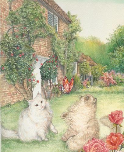 Painting-country cats