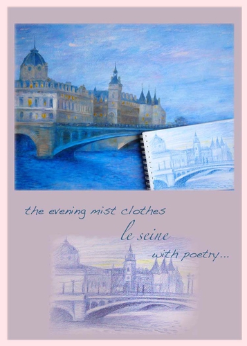 Painting-PARIS SKYLINE NOCTURNE