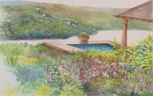 Painting-Impressionism-HILLTOP SECRET GARDEN
