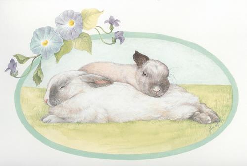 Painting-Animals-sleepybunnies