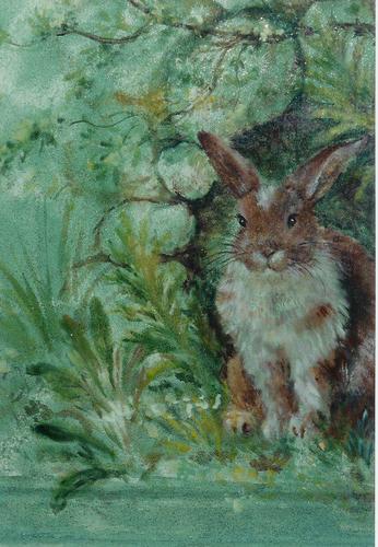 Painting-Animals-mural-bunny corner