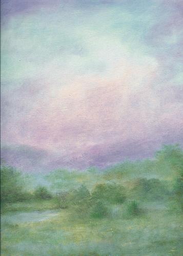 Painting-Landscape-purple fog