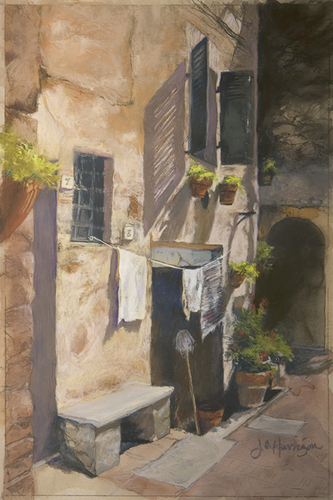 Wash Day In Pienza