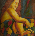 Judy Seated With Blanket
