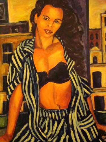 Painting-Acrylic-Angela's City Scape